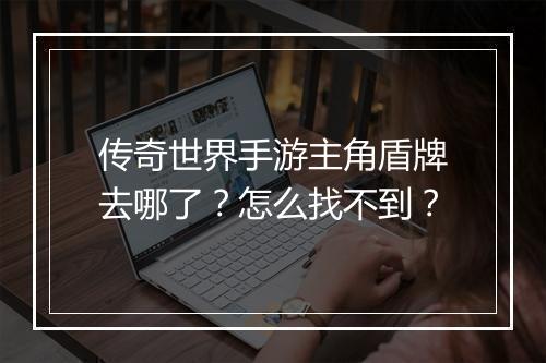 传奇世界手游主角盾牌去哪了？怎么找不到？