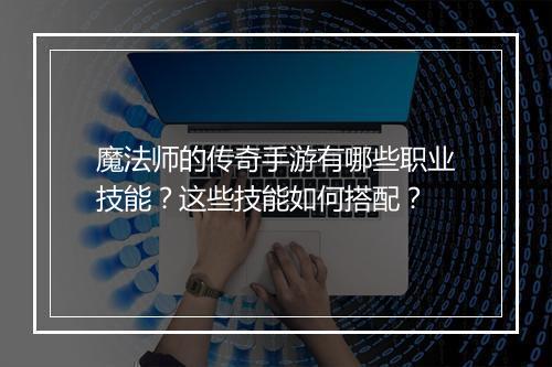 魔法师的传奇手游有哪些职业技能？这些技能如何搭配？