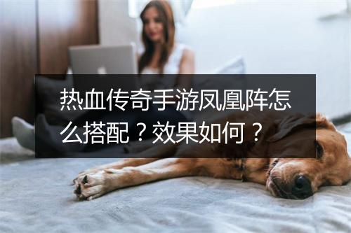 热血传奇手游凤凰阵怎么搭配？效果如何？