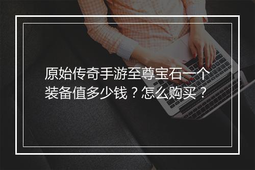 原始传奇手游至尊宝石一个装备值多少钱？怎么购买？