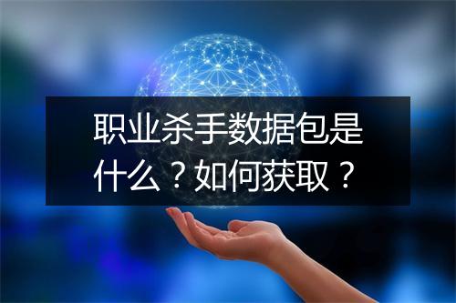 职业杀手数据包是什么？如何获取？