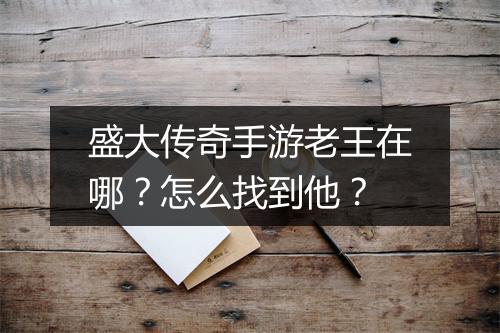 盛大传奇手游老王在哪？怎么找到他？