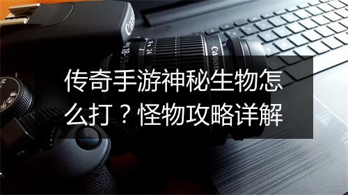 传奇手游神秘生物怎么打？怪物攻略详解