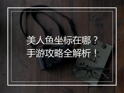 美人鱼坐标在哪？手游攻略全解析！