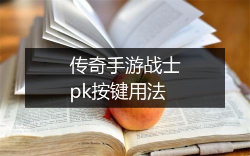 传奇手游战士pk按键用法