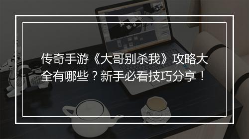 传奇手游《大哥别杀我》攻略大全有哪些？新手必看技巧分享！