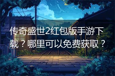 传奇盛世2红包版手游下载？哪里可以免费获取？