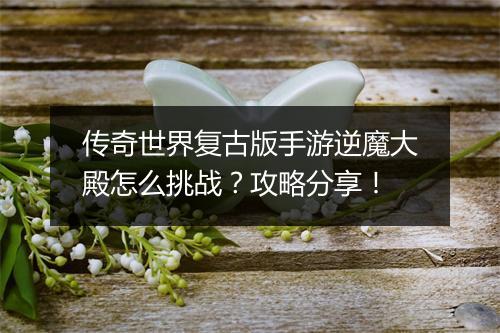 传奇世界复古版手游逆魔大殿怎么挑战?攻略分享!