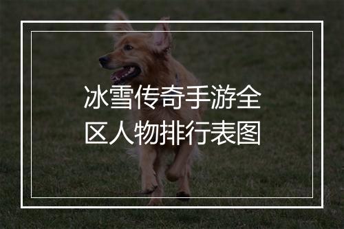 冰雪传奇手游全区人物排行表图