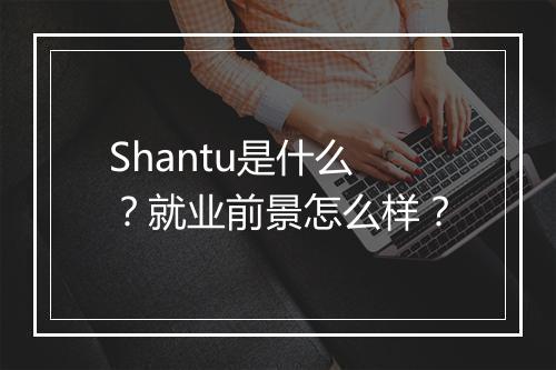 Shantu是什么？就业前景怎么样？