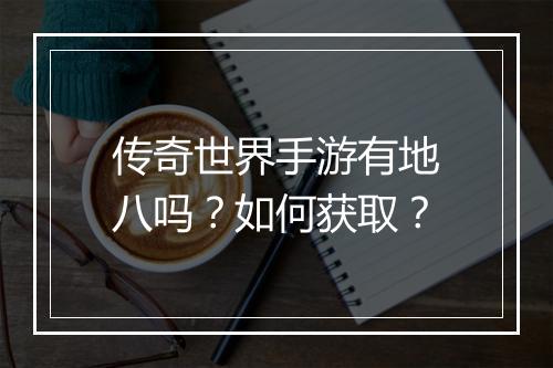 传奇世界手游有地八吗？如何获取？