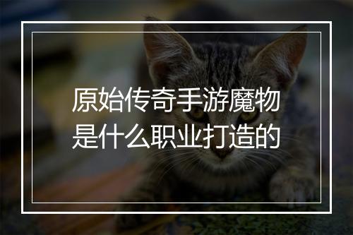 原始传奇手游魔物是什么职业打造的