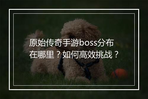 原始传奇手游boss分布在哪里？如何高效挑战？