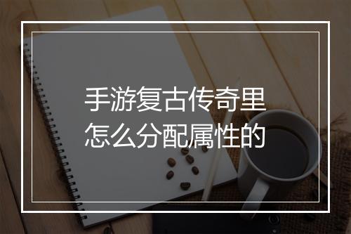 手游复古传奇里怎么分配属性的