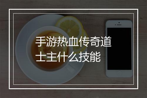 手游热血传奇道士主什么技能