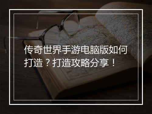 传奇世界手游电脑版如何打造？打造攻略分享！