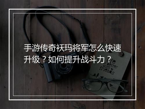 手游传奇袄玛将军怎么快速升级？如何提升战斗力？