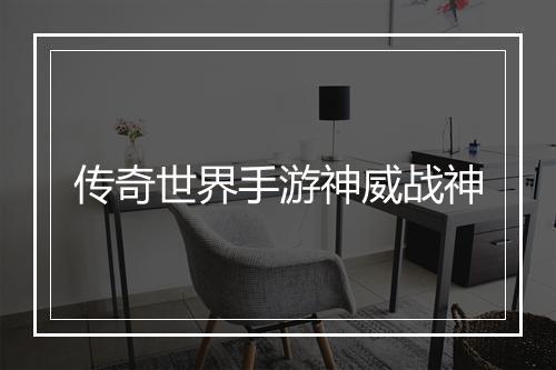 传奇世界手游神威战神