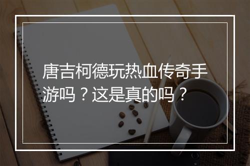 唐吉柯德玩热血传奇手游吗？这是真的吗？
