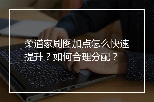 柔道家刷图加点怎么快速提升？如何合理分配？