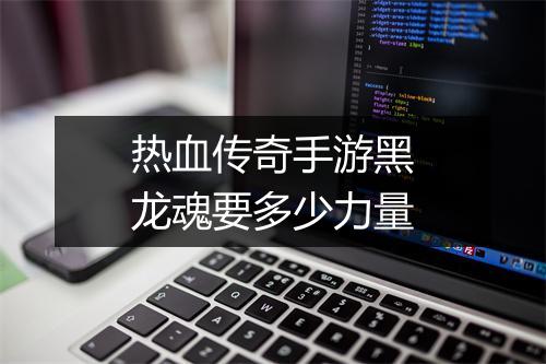 热血传奇手游黑龙魂要多少力量