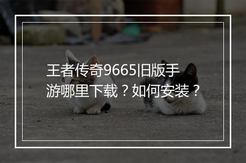 王者传奇9665旧版手游哪里下载？如何安装？