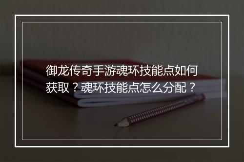 御龙传奇手游魂环技能点如何获取？魂环技能点怎么分配？