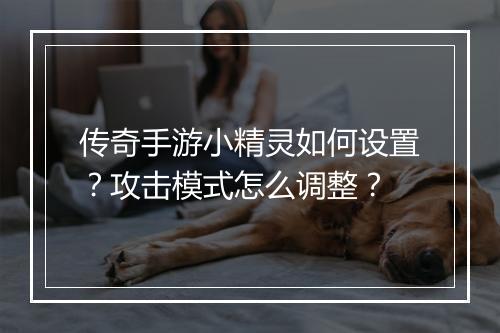 传奇手游小精灵如何设置？攻击模式怎么调整？