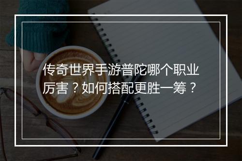 传奇世界手游普陀哪个职业厉害？如何搭配更胜一筹？