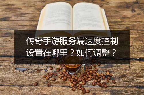 传奇手游服务端速度控制设置在哪里？如何调整？