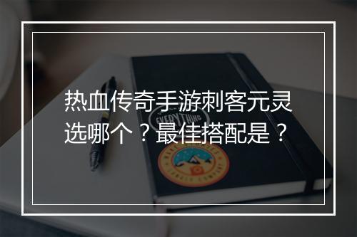 热血传奇手游刺客元灵选哪个？最佳搭配是？