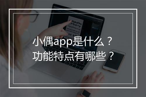 小偶app是什么？功能特点有哪些？