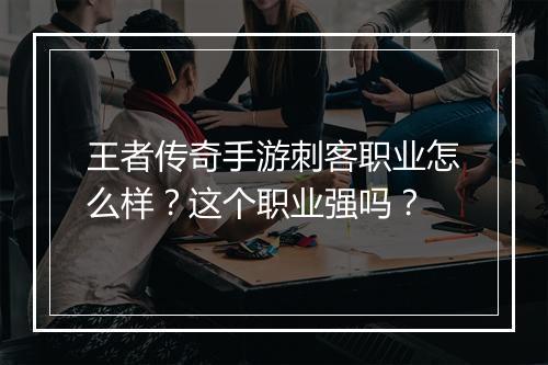 王者传奇手游刺客职业怎么样？这个职业强吗？