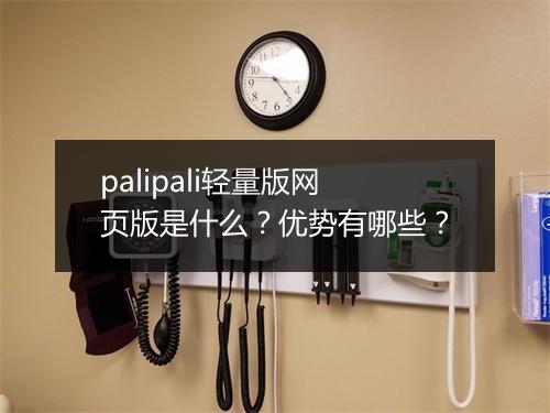 palipali轻量版网页版是什么？优势有哪些？