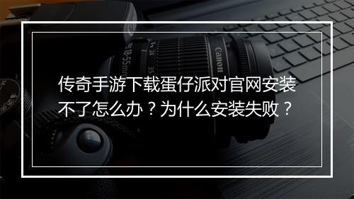 传奇手游下载蛋仔派对官网安装不了怎么办？为什么安装失败？