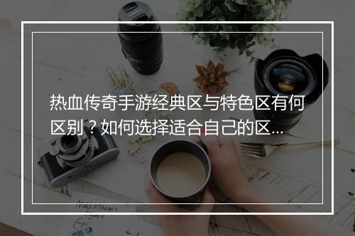 热血传奇手游经典区与特色区有何区别？如何选择适合自己的区？