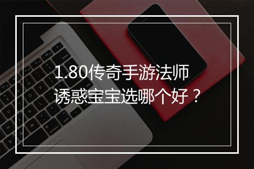 1.80传奇手游法师诱惑宝宝选哪个好？