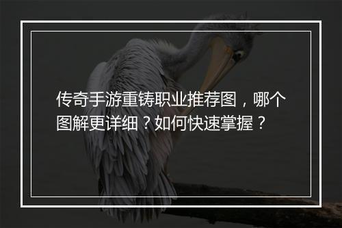 传奇手游重铸职业推荐图，哪个图解更详细？如何快速掌握？