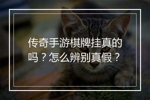 传奇手游棋牌挂真的吗？怎么辨别真假？