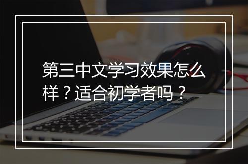 第三中文学习效果怎么样？适合初学者吗？