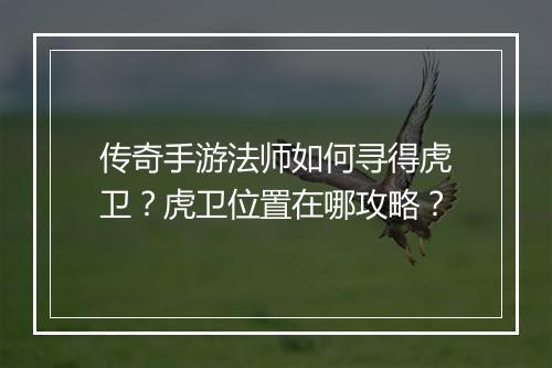 传奇手游法师如何寻得虎卫？虎卫位置在哪攻略？