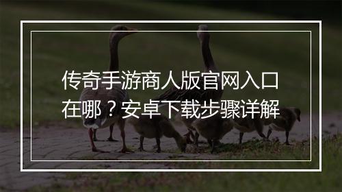 传奇手游商人版官网入口在哪？安卓下载步骤详解