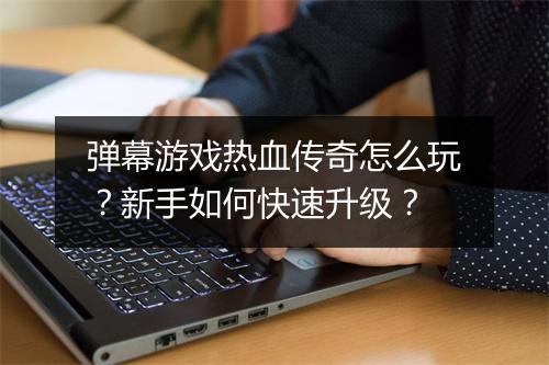 弹幕游戏热血传奇怎么玩？新手如何快速升级？