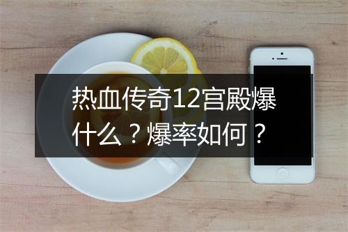 热血传奇12宫殿爆什么？爆率如何？