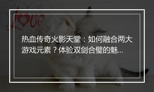 热血传奇火影天堂：如何融合两大游戏元素？体验双剑合璧的魅力？