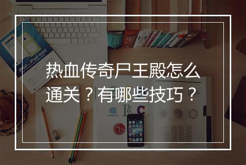 热血传奇尸王殿怎么通关？有哪些技巧？