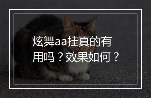 炫舞aa挂真的有用吗？效果如何？