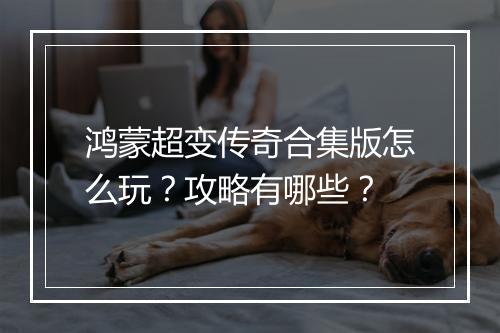 鸿蒙超变传奇合集版怎么玩？攻略有哪些？