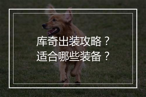 库奇出装攻略？适合哪些装备？