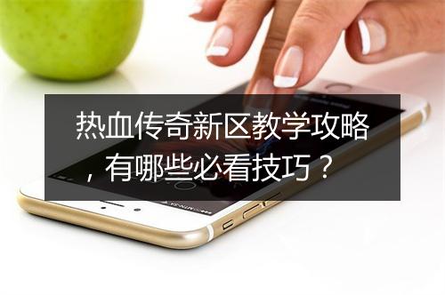 热血传奇新区教学攻略，有哪些必看技巧？